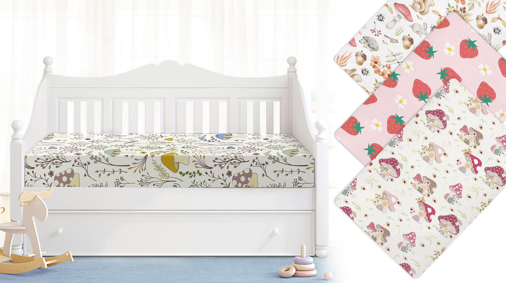 Amazon.com: KICPOAY Insect Ladybug Beetles Fall Fitted Crib Sheets